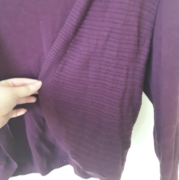 Dark Magenta Shrug Sweater - Picture 2 of 5